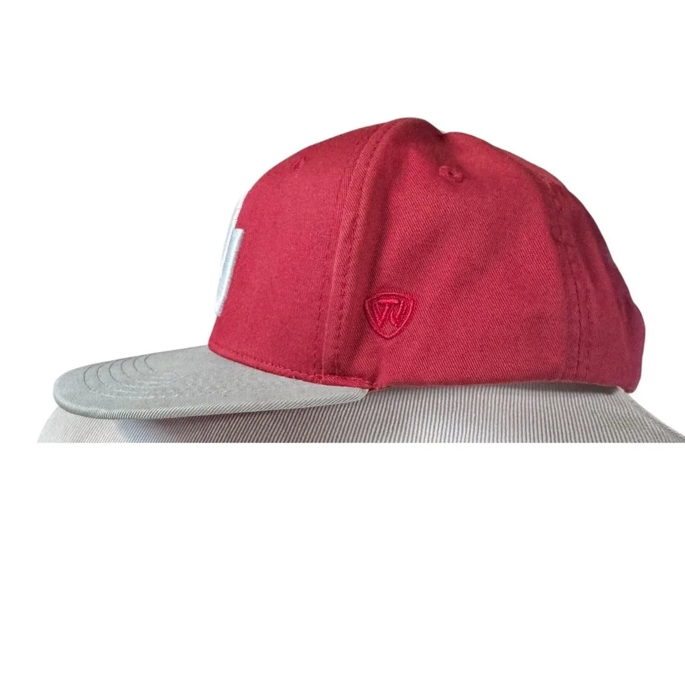 Oklahoma Sooners Top of the World Youth Hat Red Grey Cotton Soli Snapback OU Cap